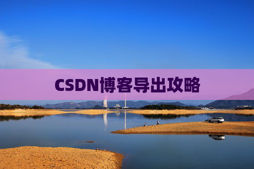 CSDN博客导出攻略 CSDN博客导出攻略